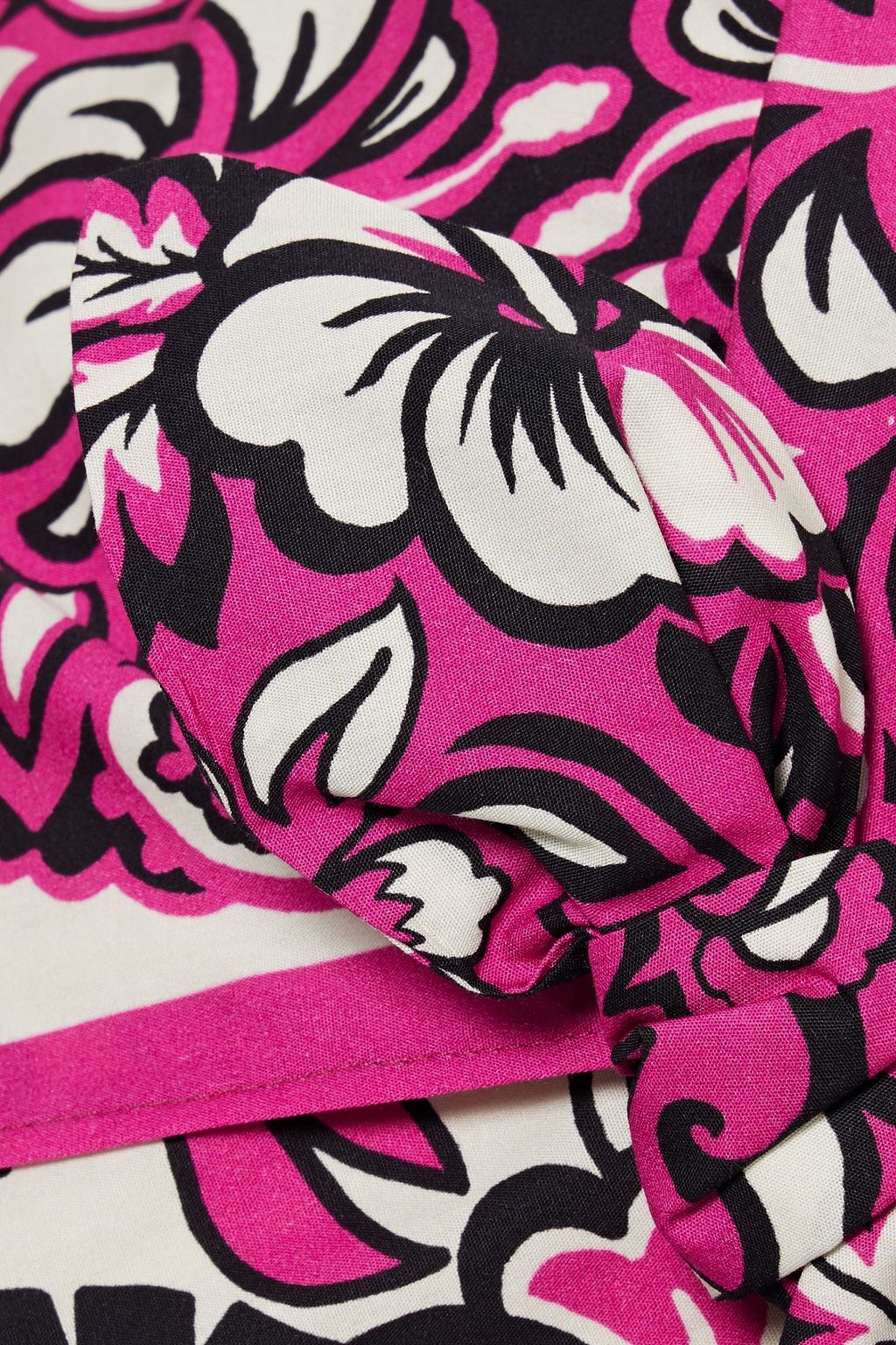 REDVALENTINO Skirt-effect floral-print cotton-broadcloth shorts