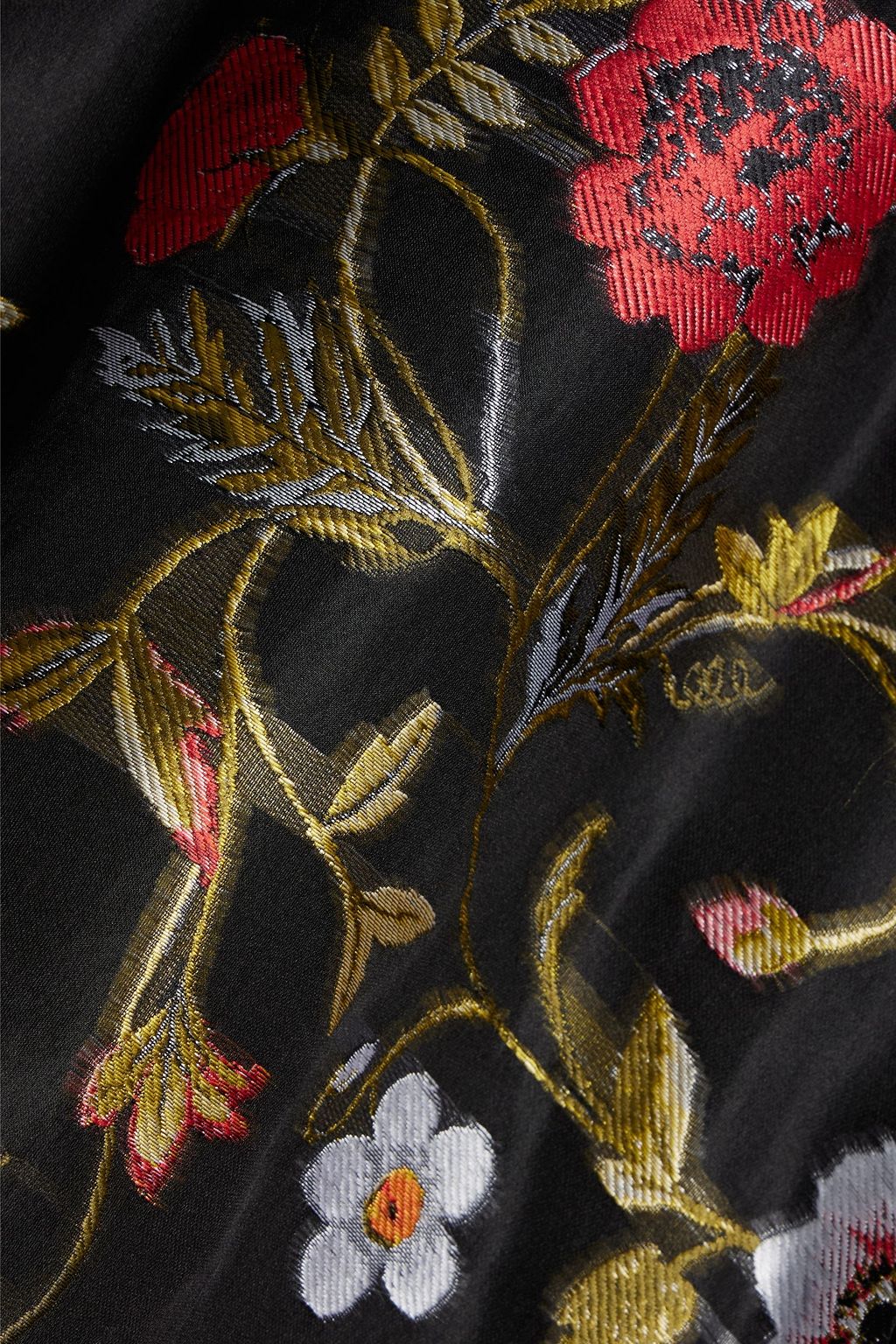 OSCAR DE LA RENTA Strapless silk-blend jacquard gown
