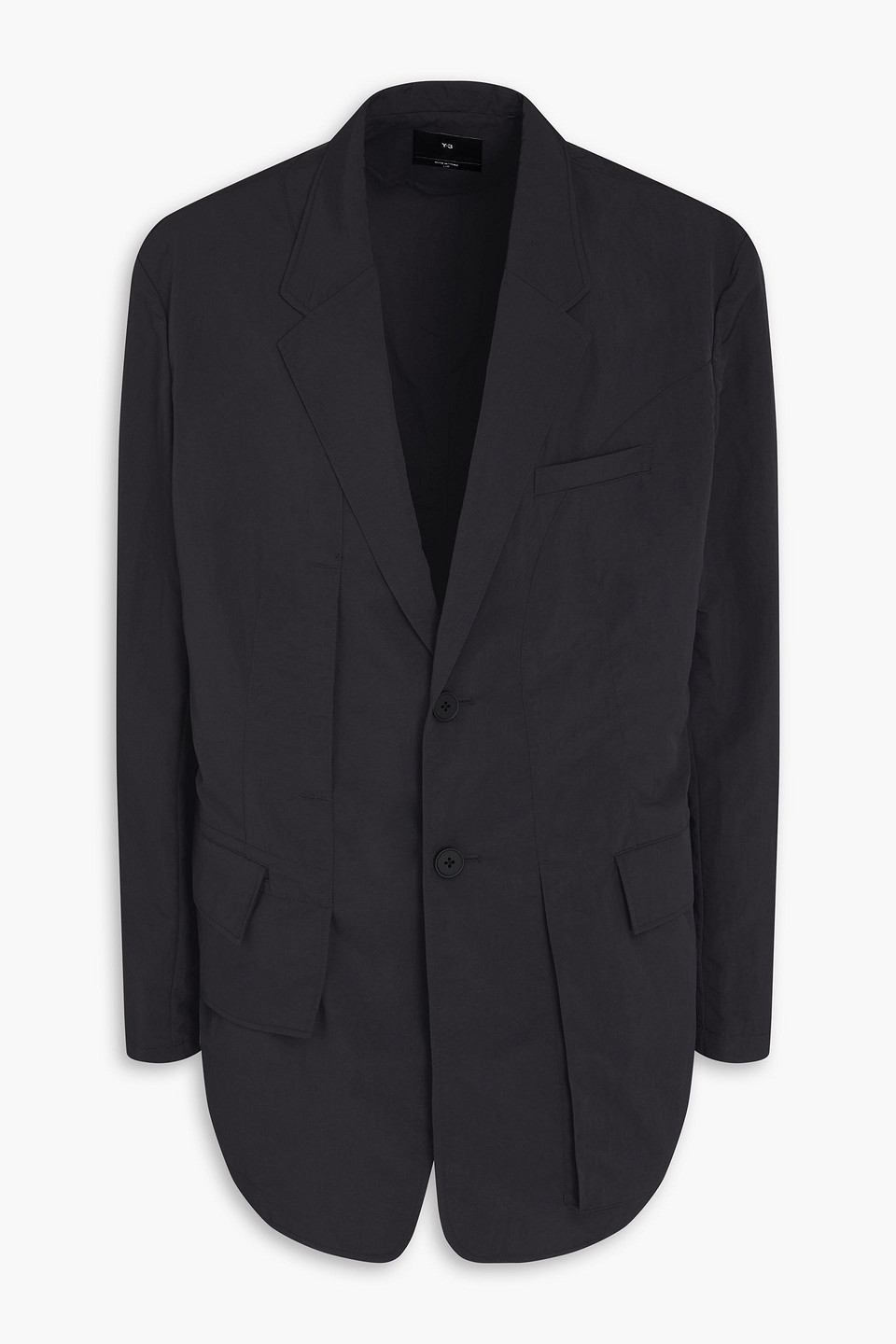 Y-3 Logo-print Shell Blazer In Black