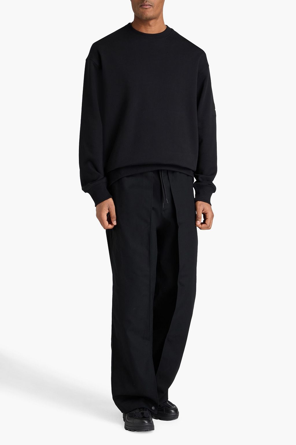Y-3 سويت شيرت من قطن تيري الفرنسي المطاطي