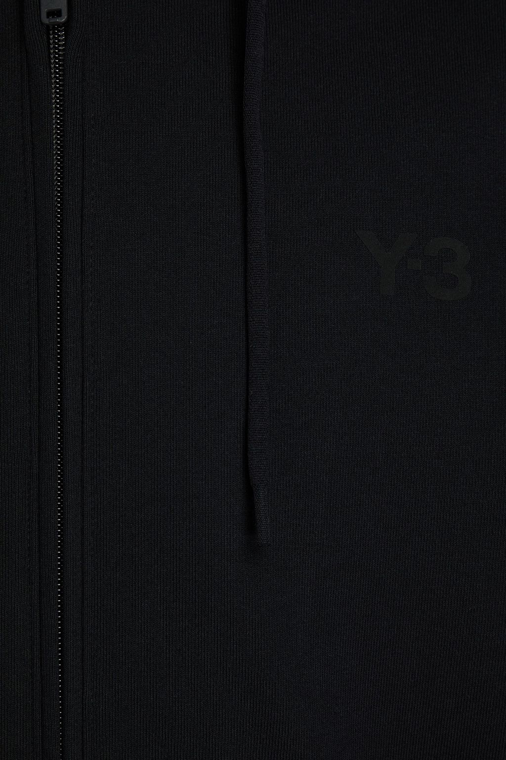 Y-3 Logo-print French cotton-blend terry drawstring hoodie