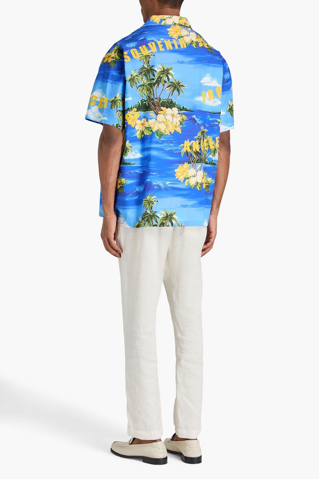 GUCCI Printed cotton-poplin shirt