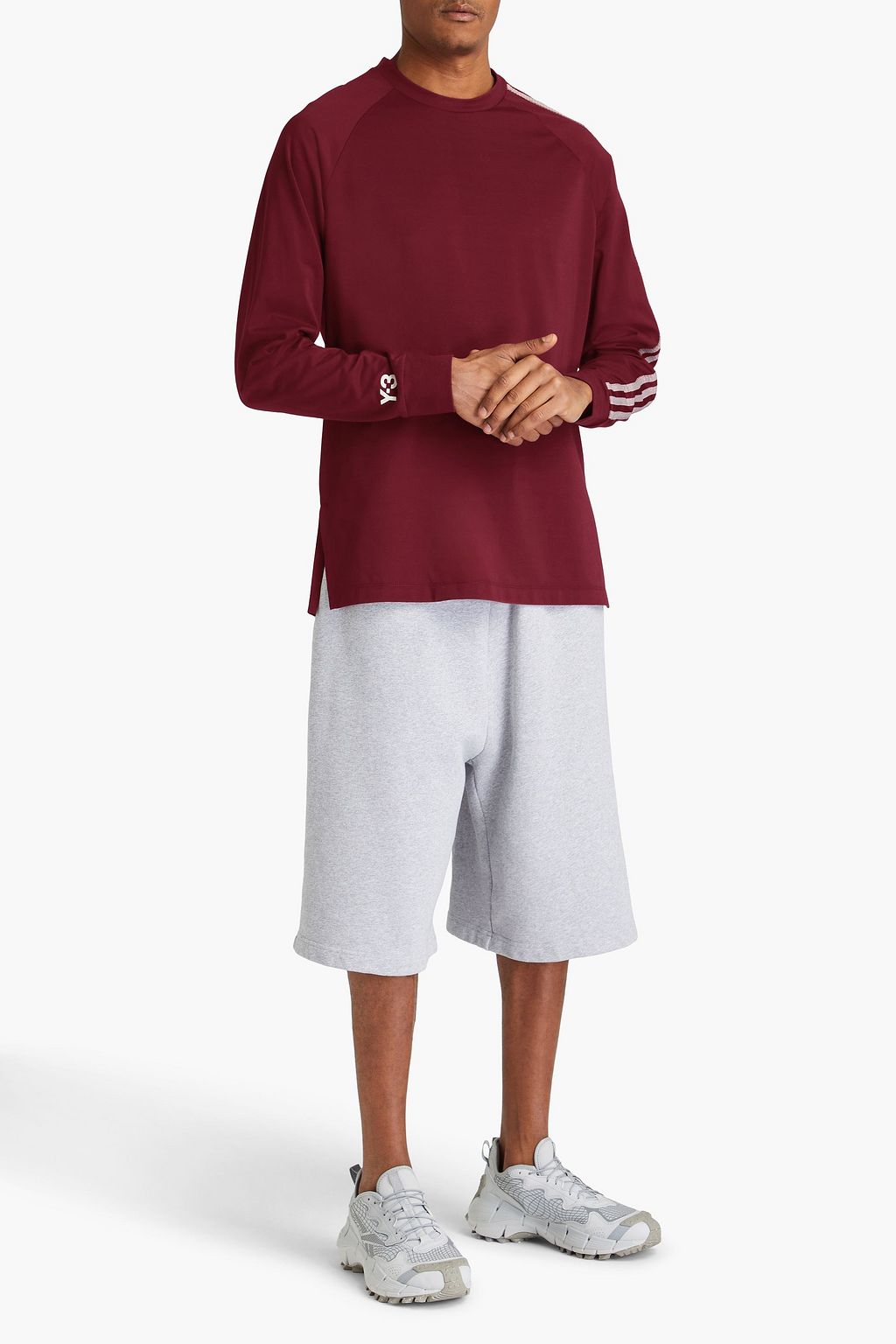 Y-3 Logo-print cotton-blend jersey T-shirt