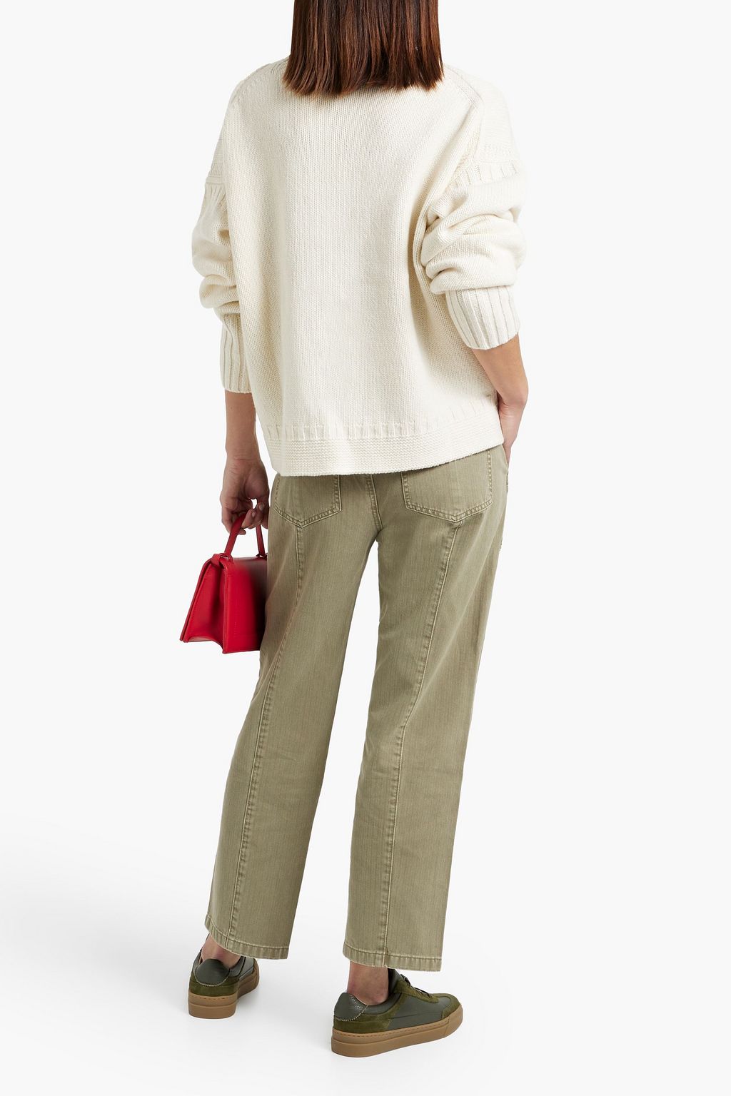 ALEX MILL Neil herringbone cotton straight-leg pants