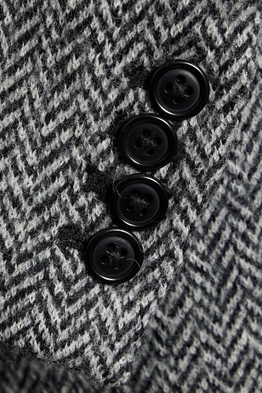 ALEX MILL Constance double-breasted herringbone wool-tweed coat