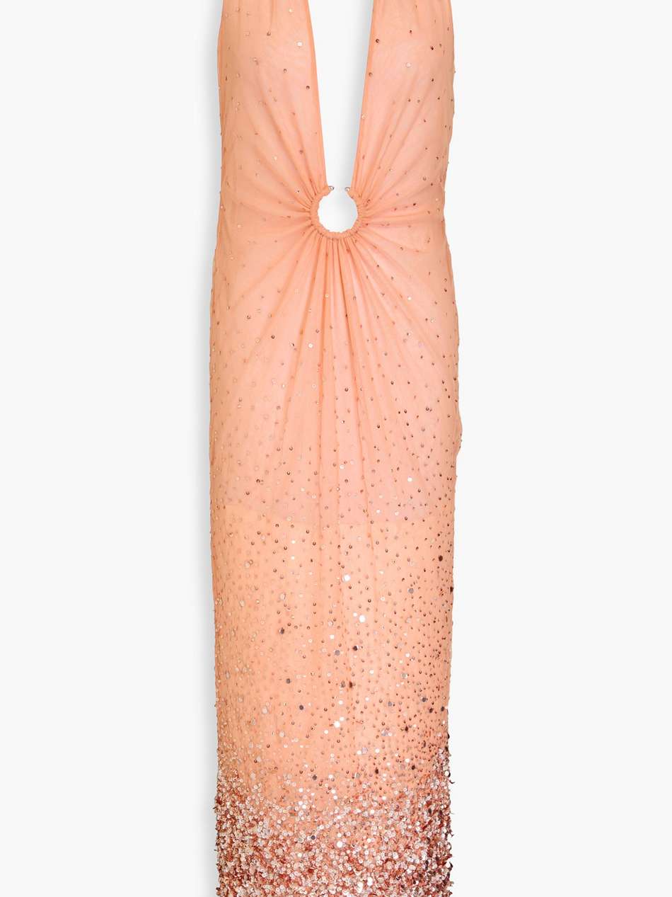 ioanna embellished tulle halterneck maxi dress