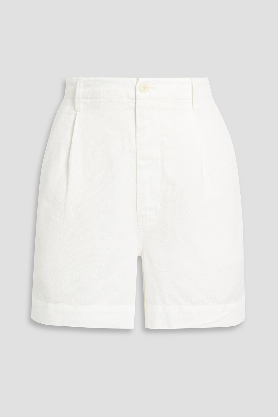 Alex Mill Linen, Tencel™ And Cotton-blend Twill Shorts In Ecru