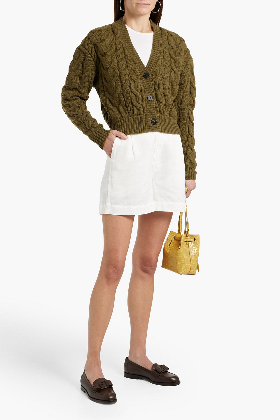 ALEX MILL MADELINE LINEN, LYOCELL AND COTTON-BLEND TWILL SHORTS