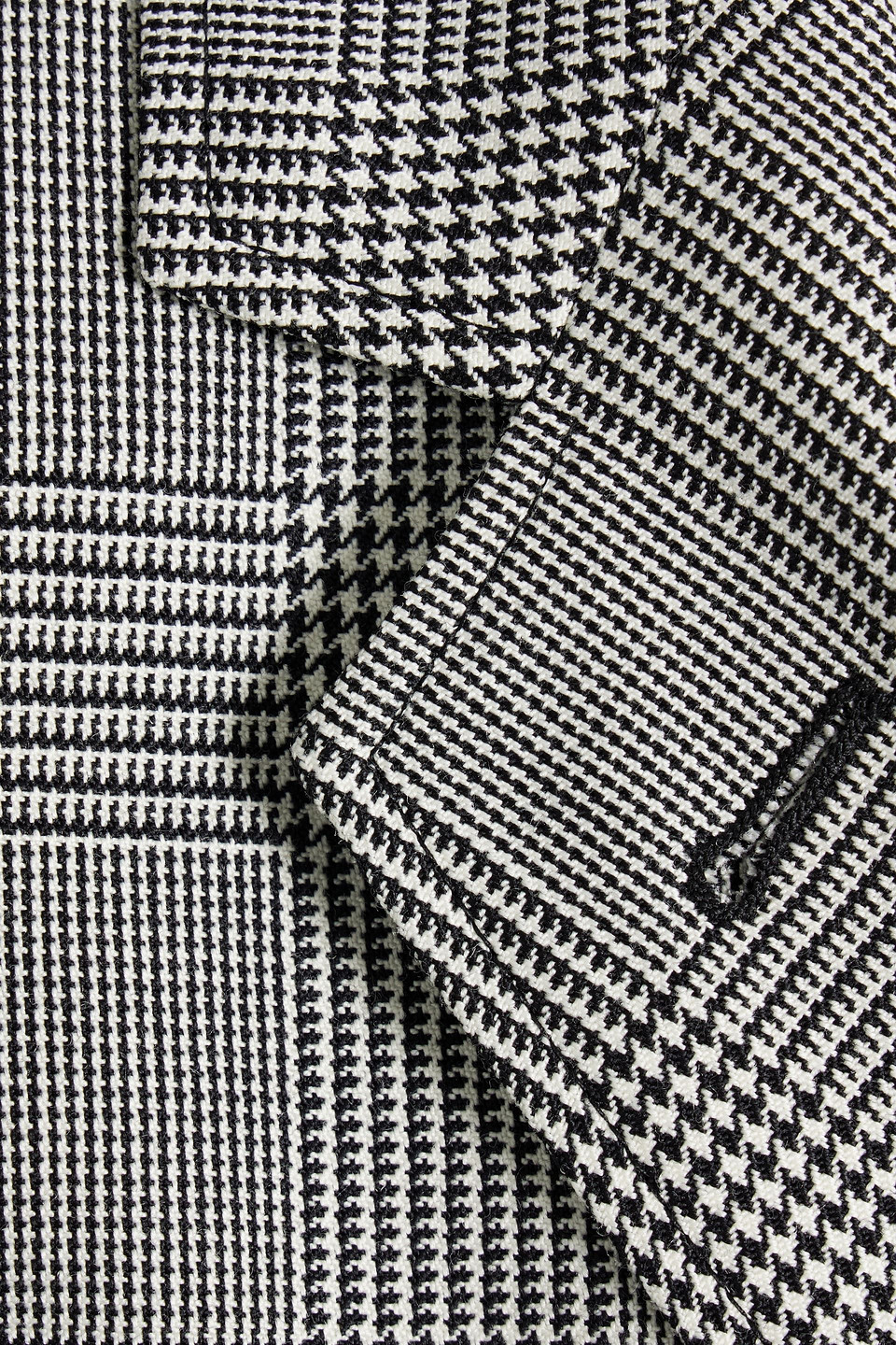 Thom Browne Double-breasted Prince Of Wales Checked Wool-tweed Blazer In Black