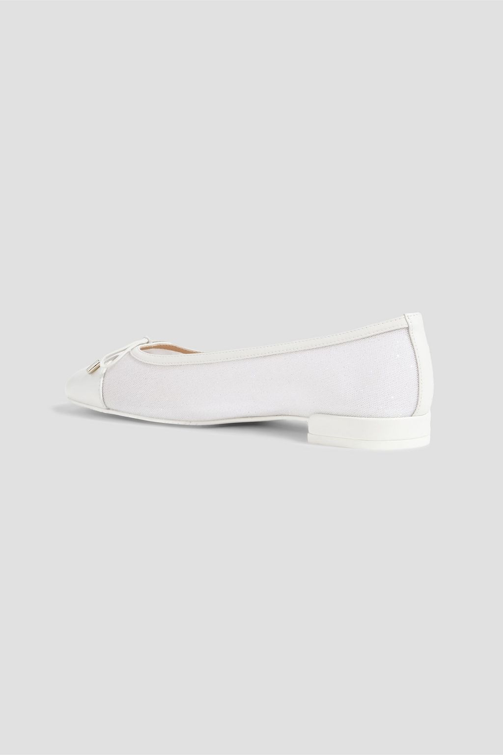 STUART WEITZMAN Sleek glittered mesh ballet flats