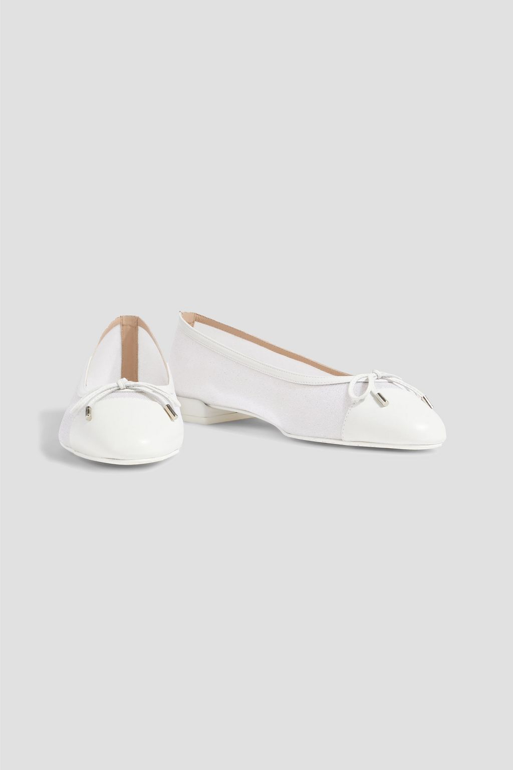 STUART WEITZMAN Sleek glittered mesh ballet flats