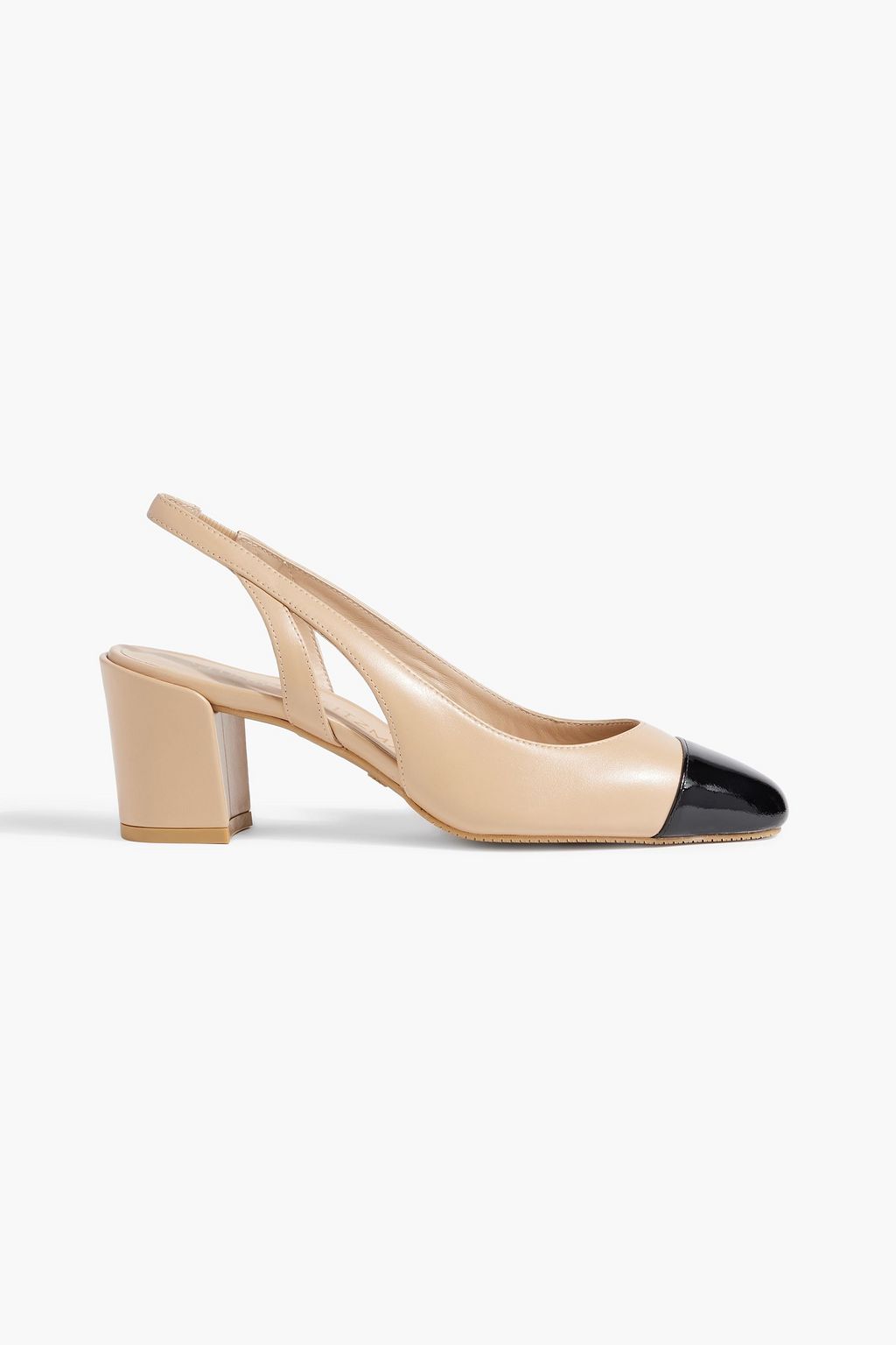 STUART WEITZMAN Sleek 50 leather slingback pumps THE OUTNET