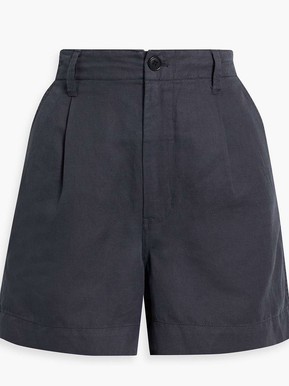 madeline linen, lyocell and cotton-blend twill shorts