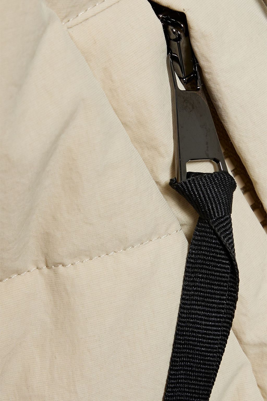 HOLDEN Quilted shell and canvas hooded down vest