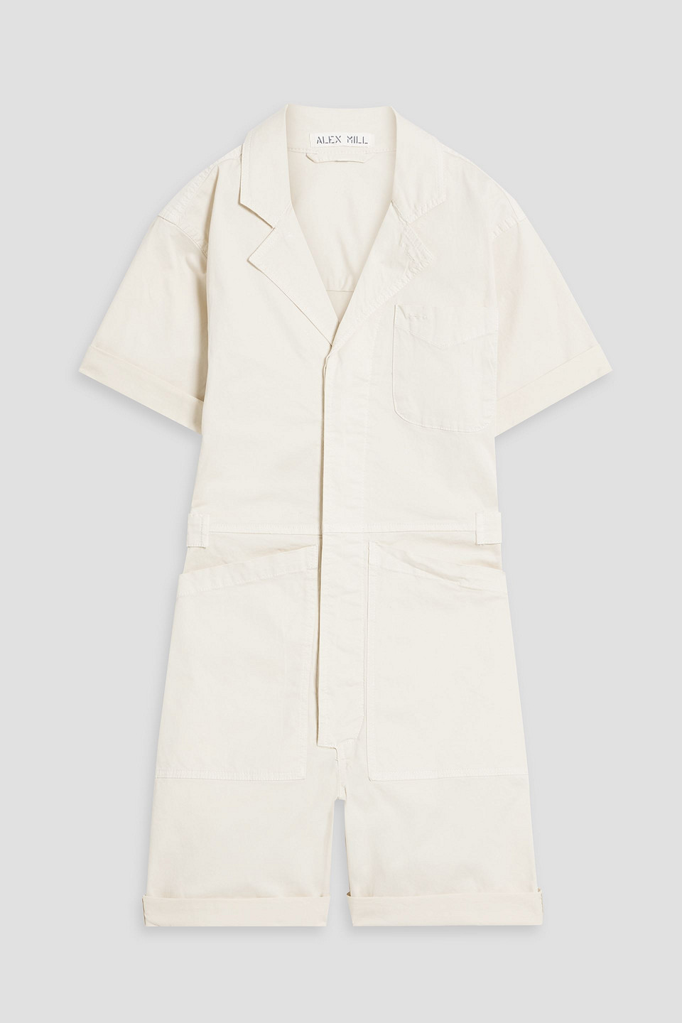 Alex Mill Cotton-blend Poplin Playsuit In Cream