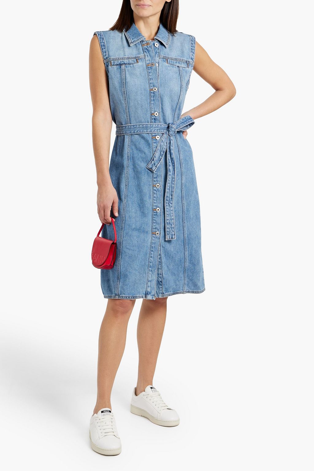 ALEX MILL Adeline belted denim dress | THE OUTNET