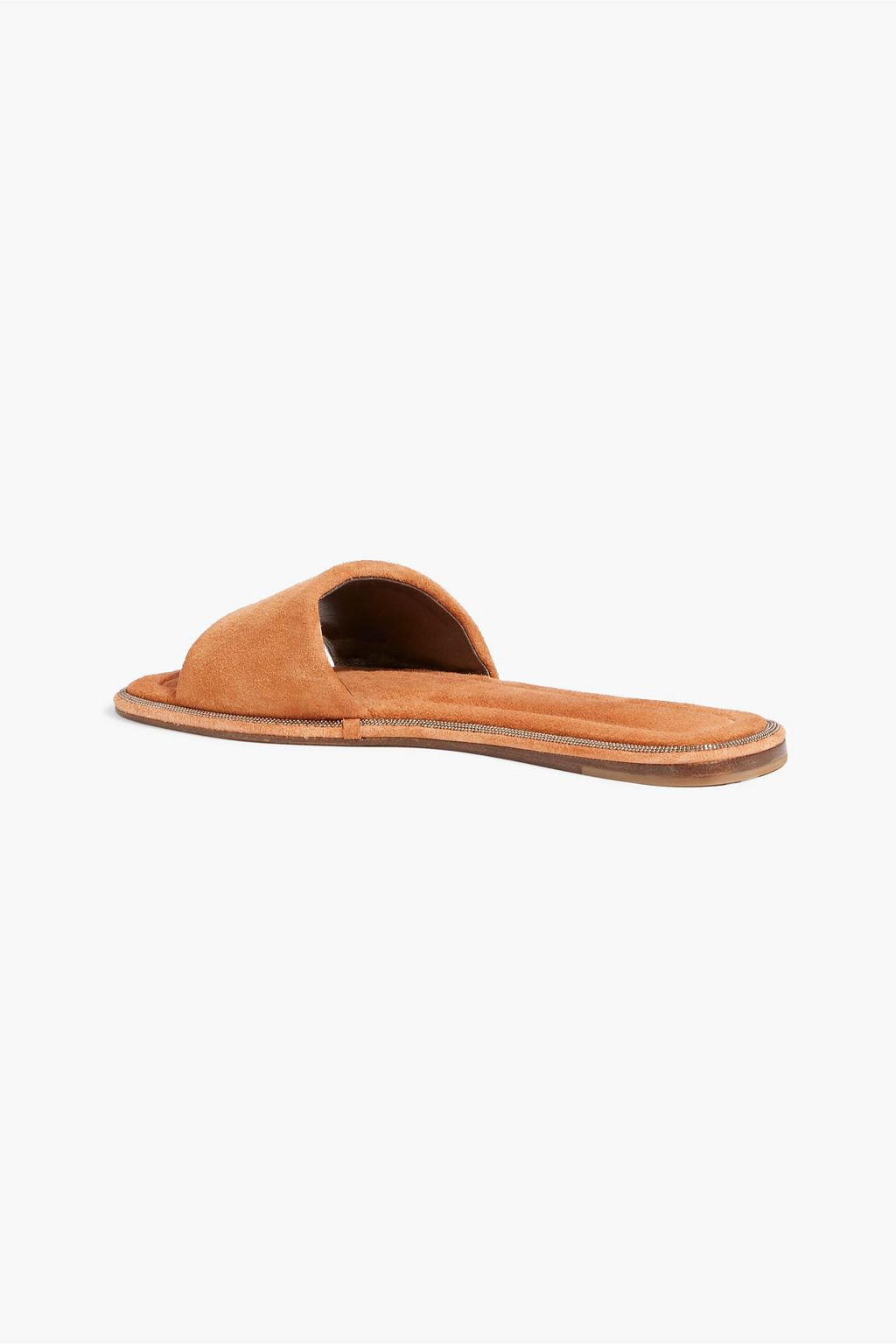 BRUNELLO CUCINELLI Bead-embellished suede slides