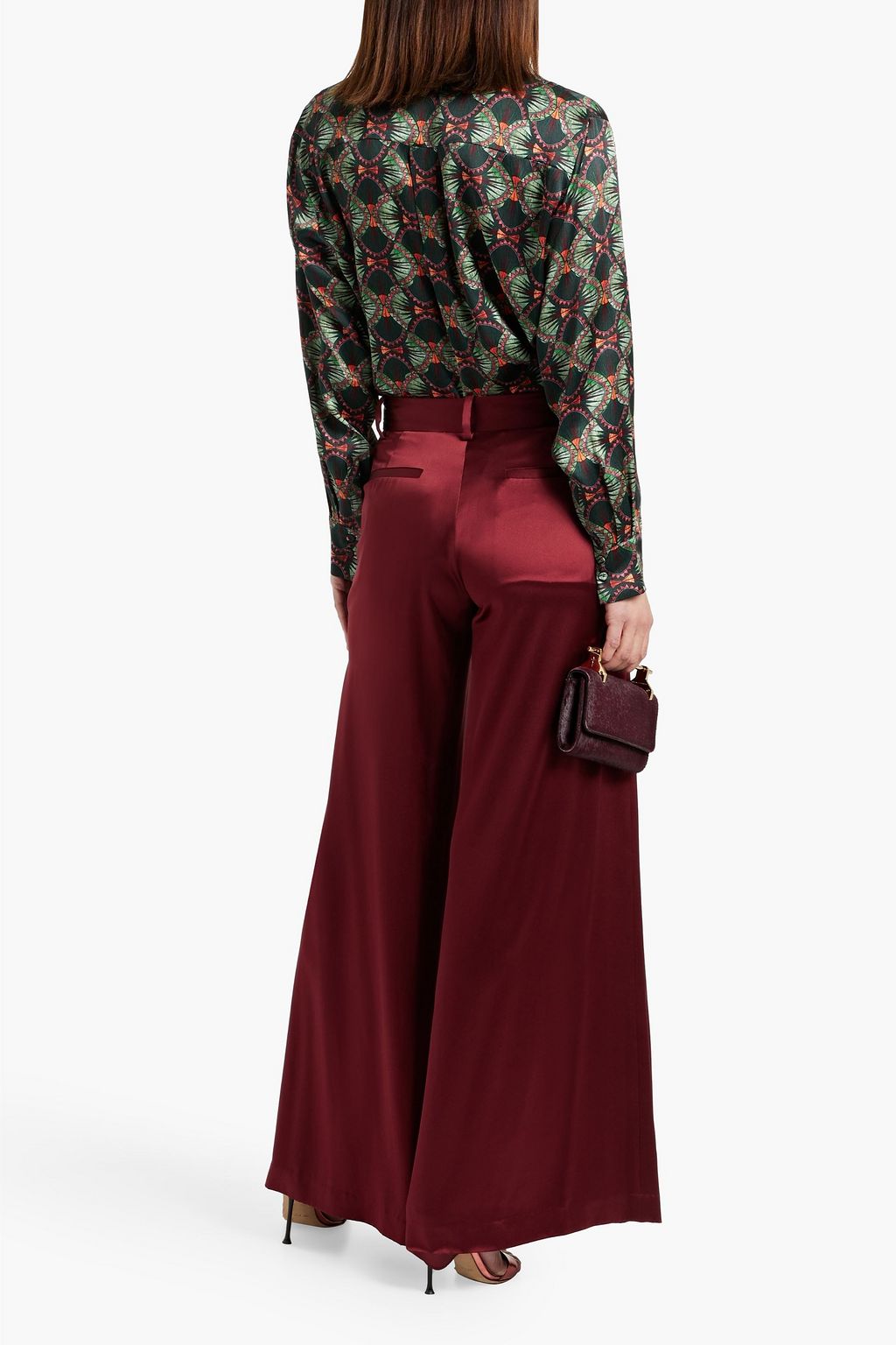 SALONI Bobbi printed silk-satin blouse