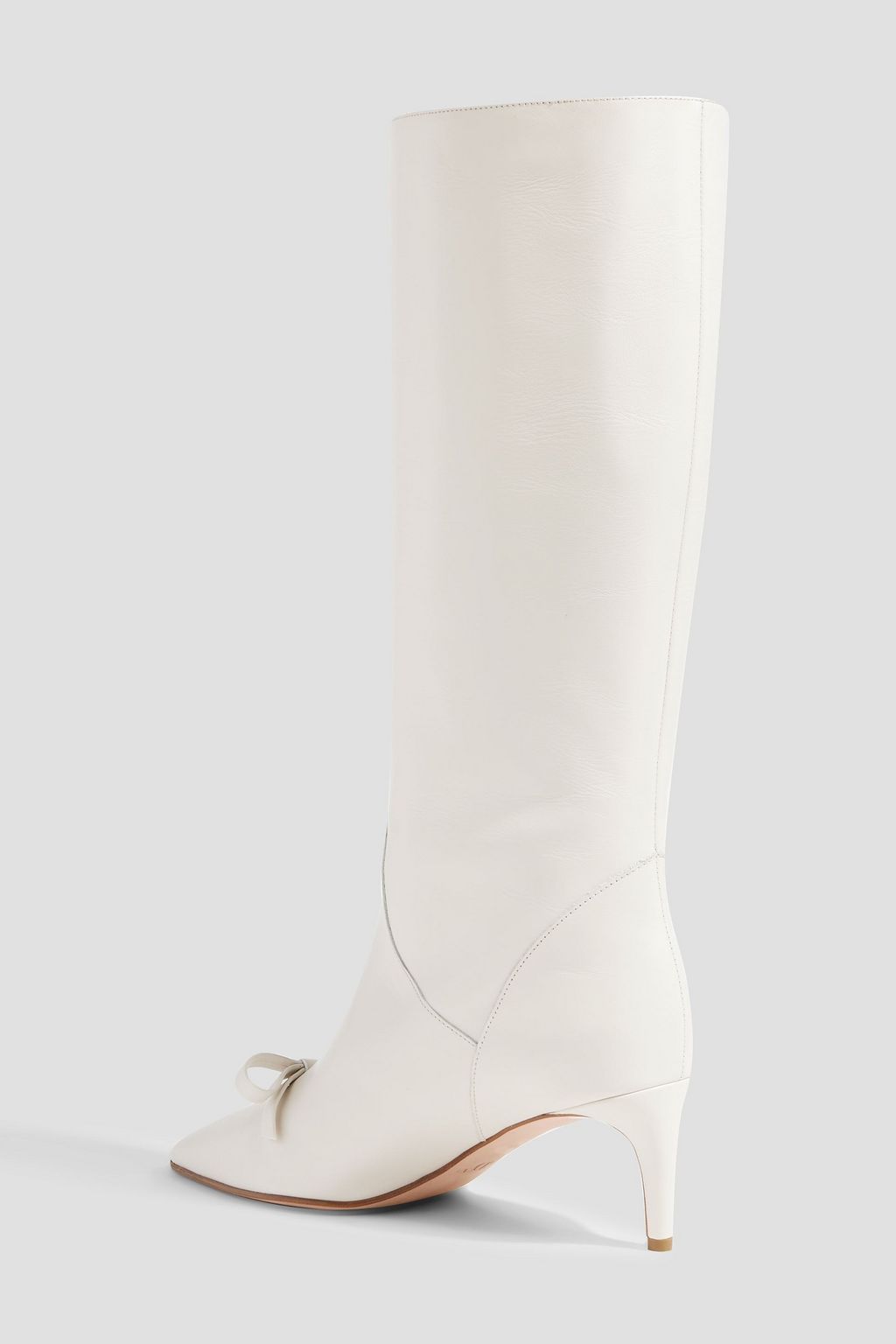 RED(V) Bow-detailed leather knee boots