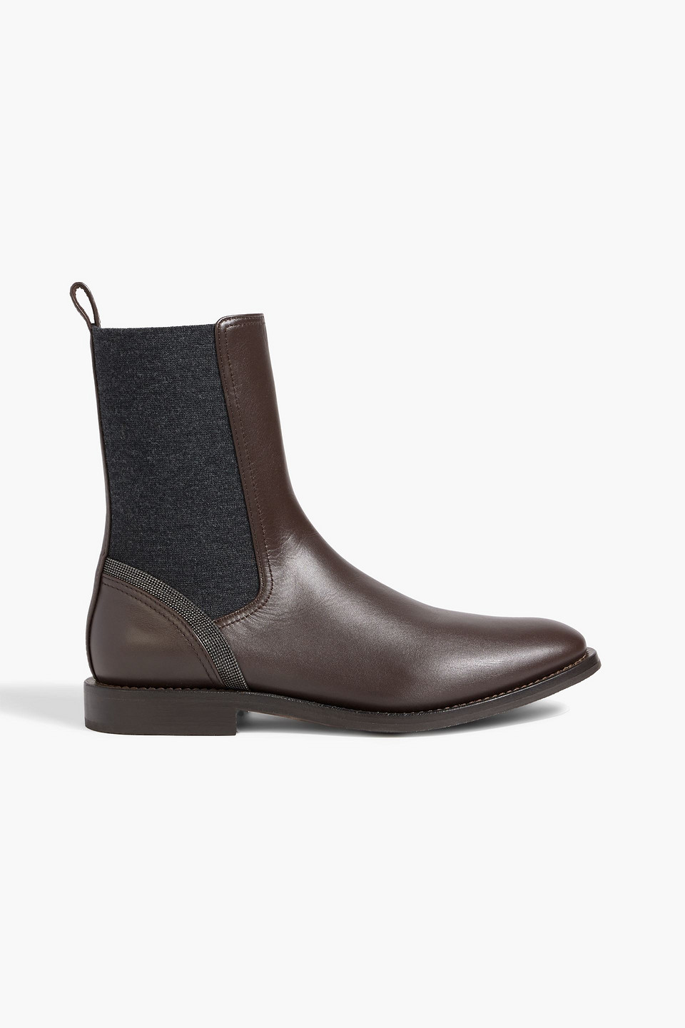 Brunello Cucinelli Woman Ankle Boots Dark Brown Size 8 Leather In Chocolate
