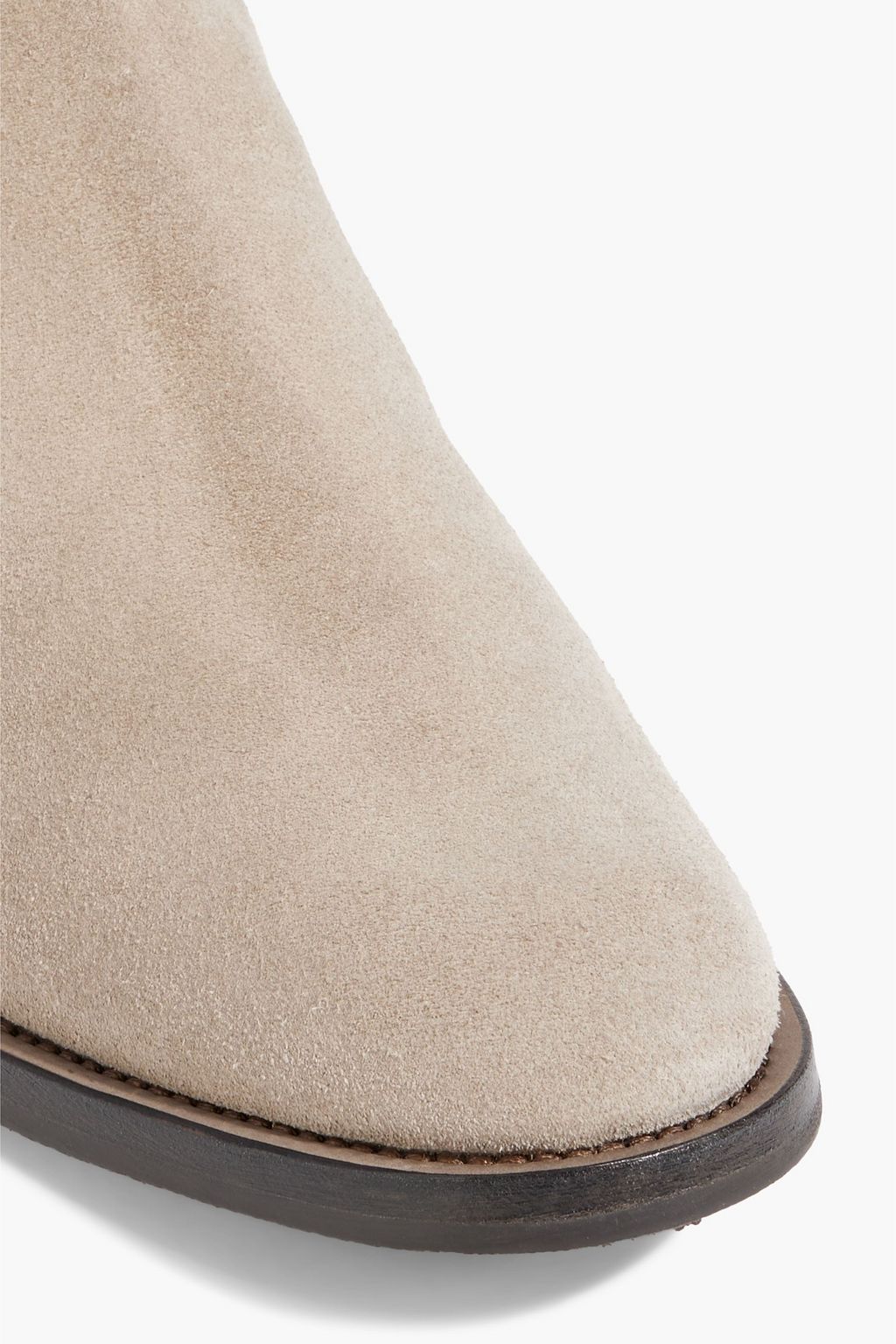 BRUNELLO CUCINELLI Bead-embellished suede Chelsea boots