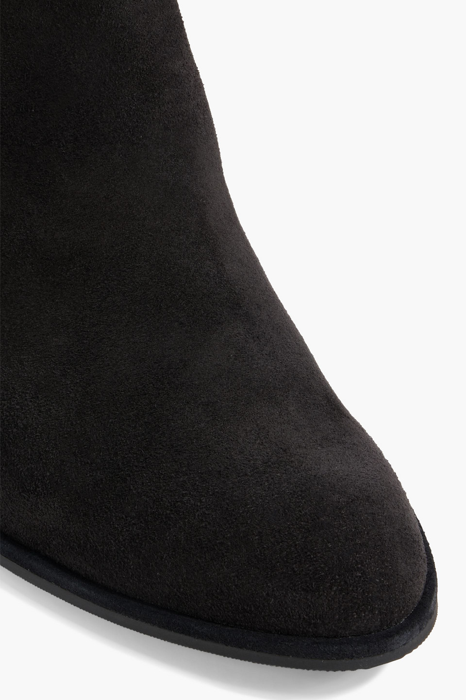 Stuart Weitzman Ryland 60 Suede Ankle Boots In Black