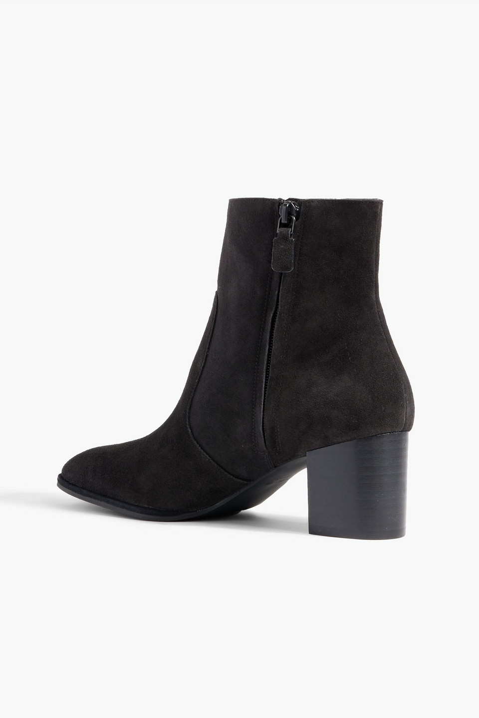 Stuart Weitzman Ryland 60 Suede Ankle Boots In Black