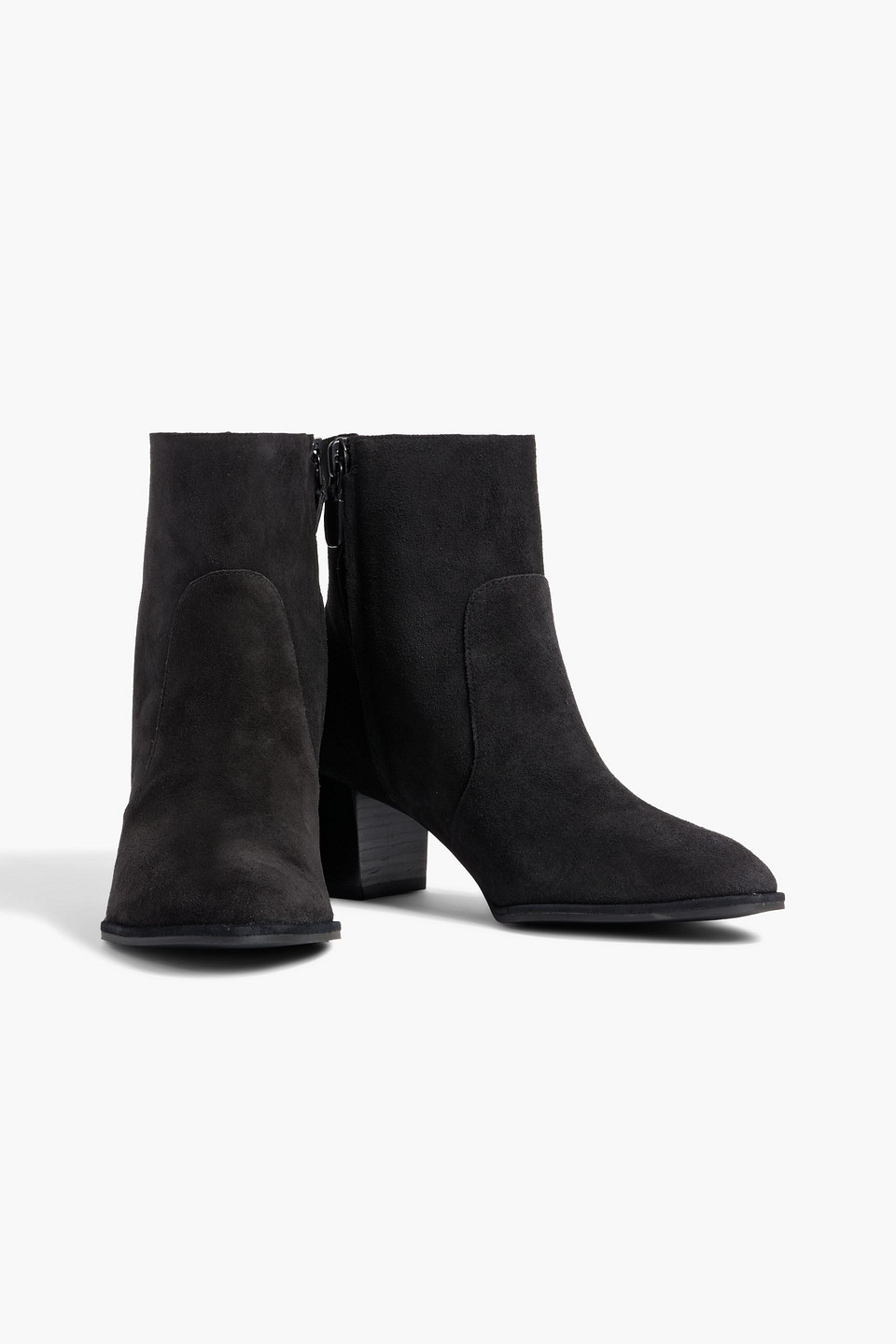 Stuart Weitzman Ryland 60 Suede Ankle Boots In Black