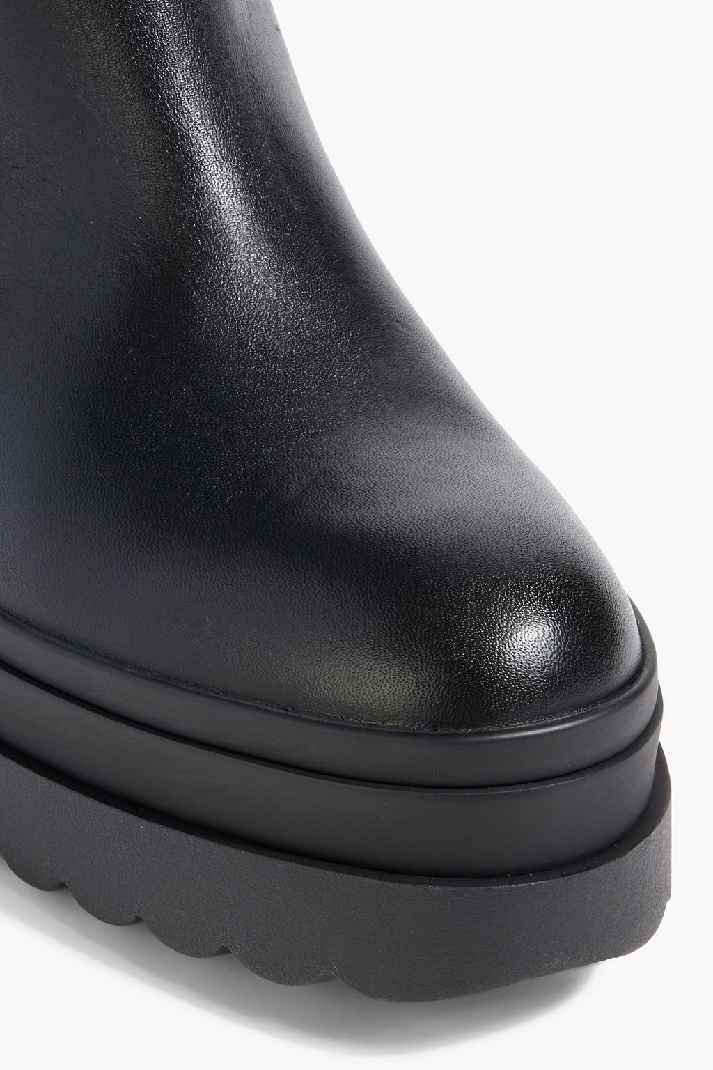 RED(V) Bow-detailed leather platform boots