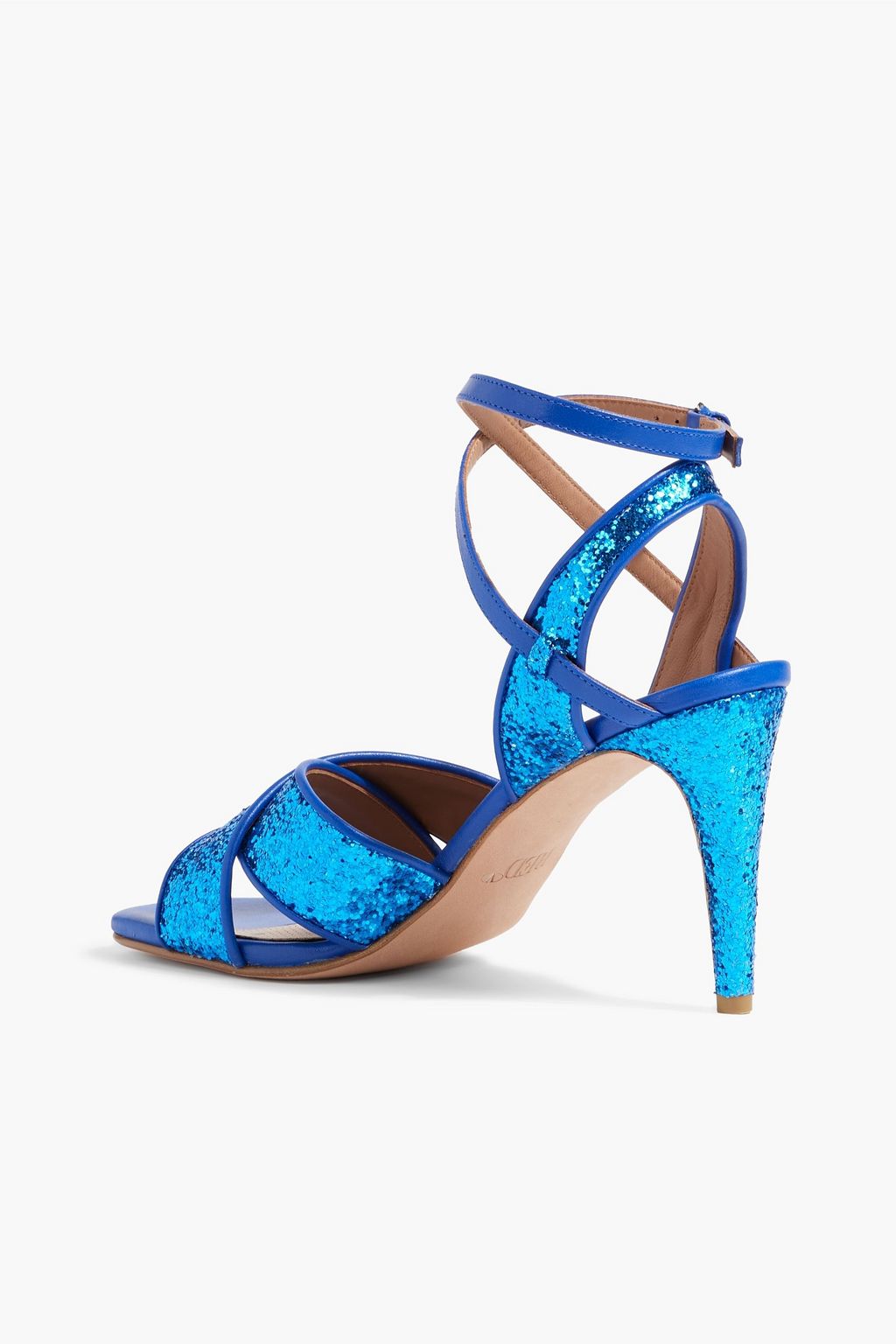 RED(V) Glittered leather sandals
