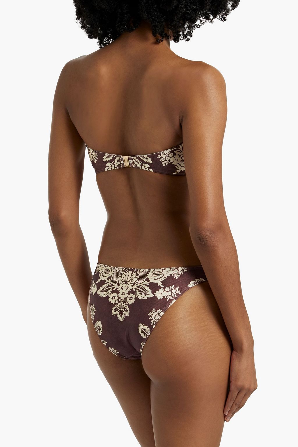 ZIMMERMANN Floral-print bandeau bikini top
