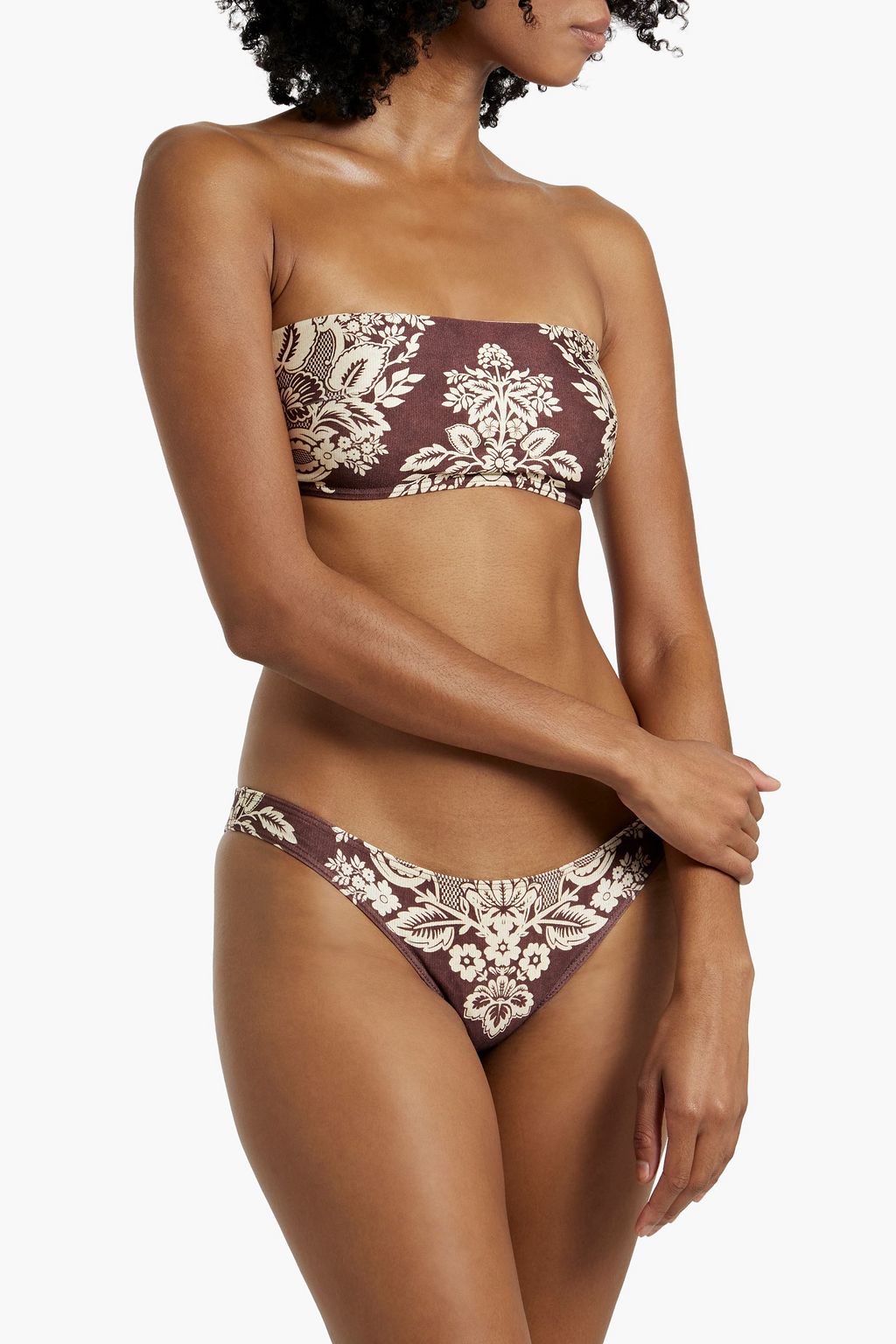 ZIMMERMANN Floral-print bandeau bikini top