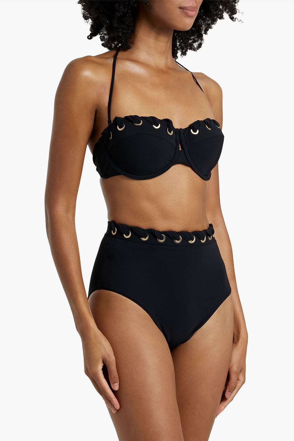 ZIMMERMANN Embellished underwired bandeau bikini top