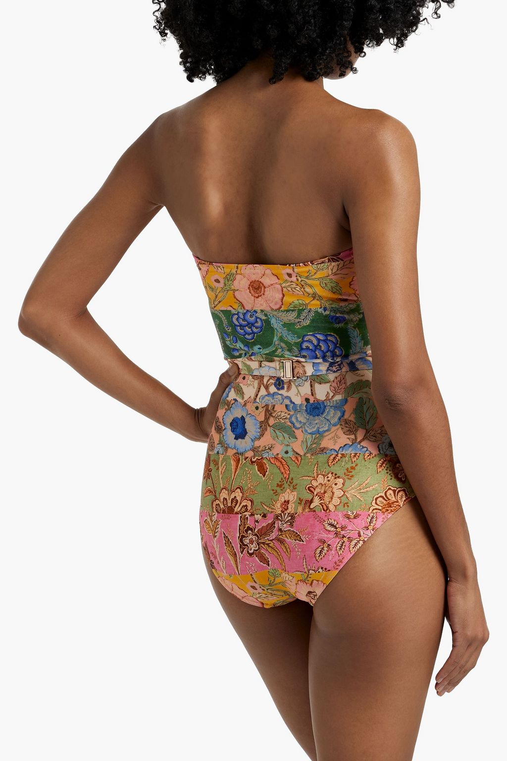 ZIMMERMANN Belted printed swimsuit
