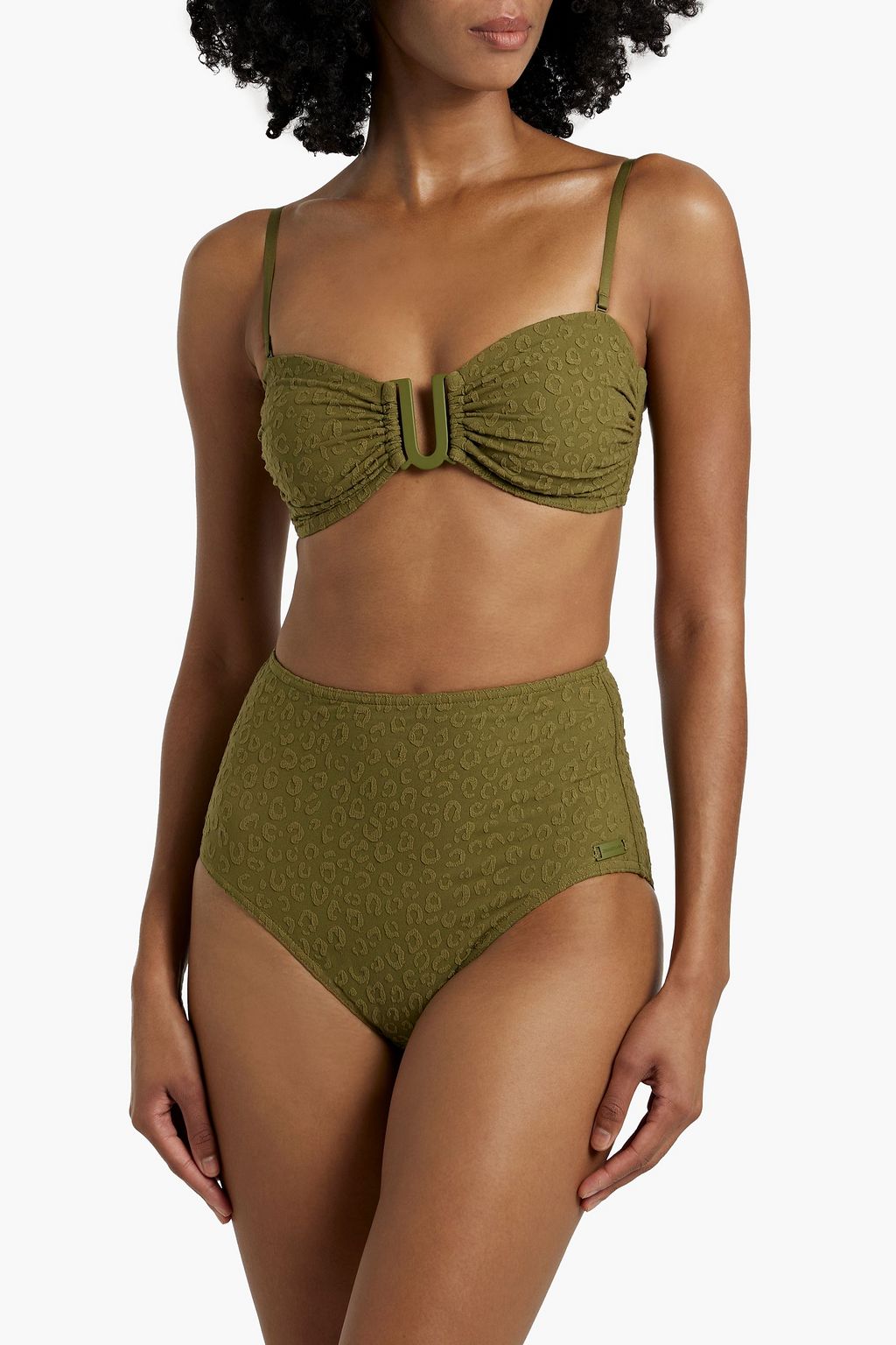ZIMMERMANN Stretch-jacquard bandeau bikini top