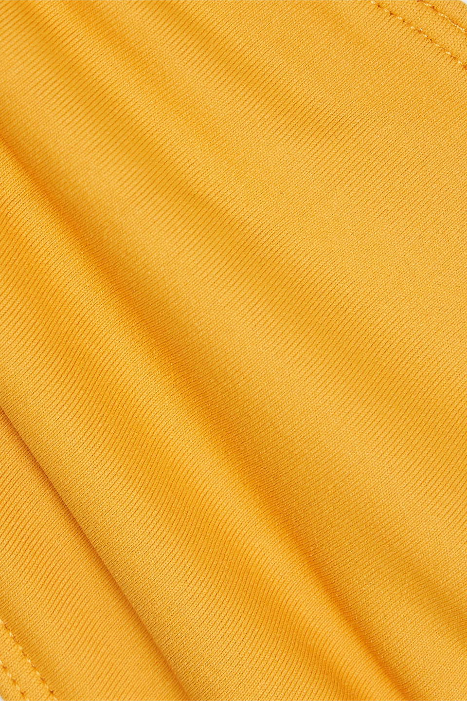 Frame Hutton Ruched Bandeau Bikini Top In Marigold