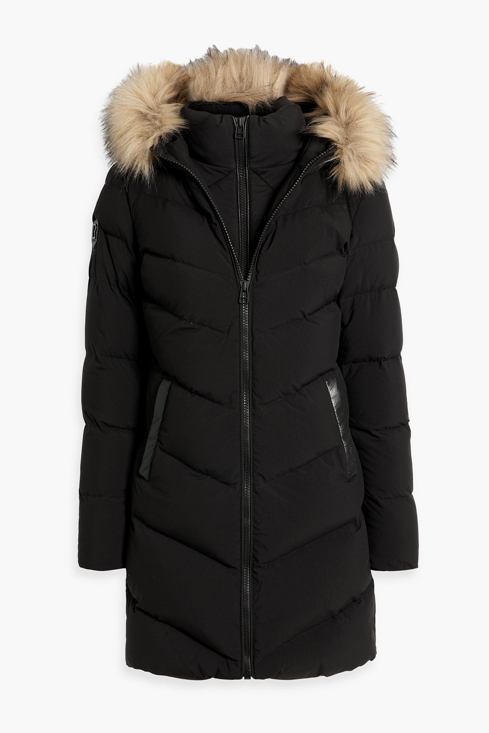 Rudsak Faux Fur-trimmed Quilted Shell Jacket In Black