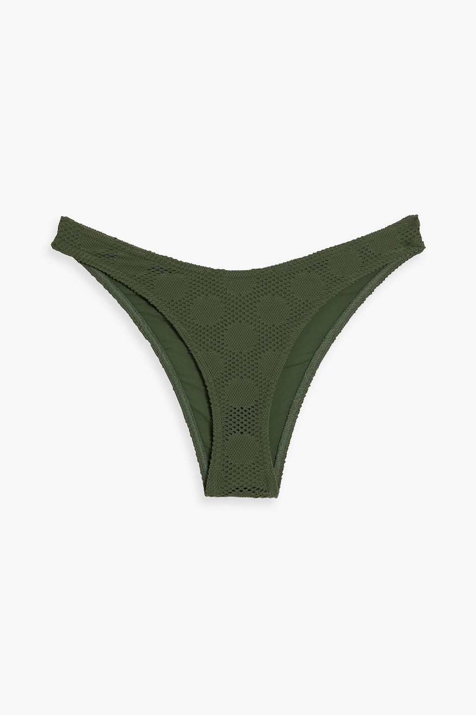 Zimmermann Stretch-knit Low-rise Bikini Briefs In Forest Green