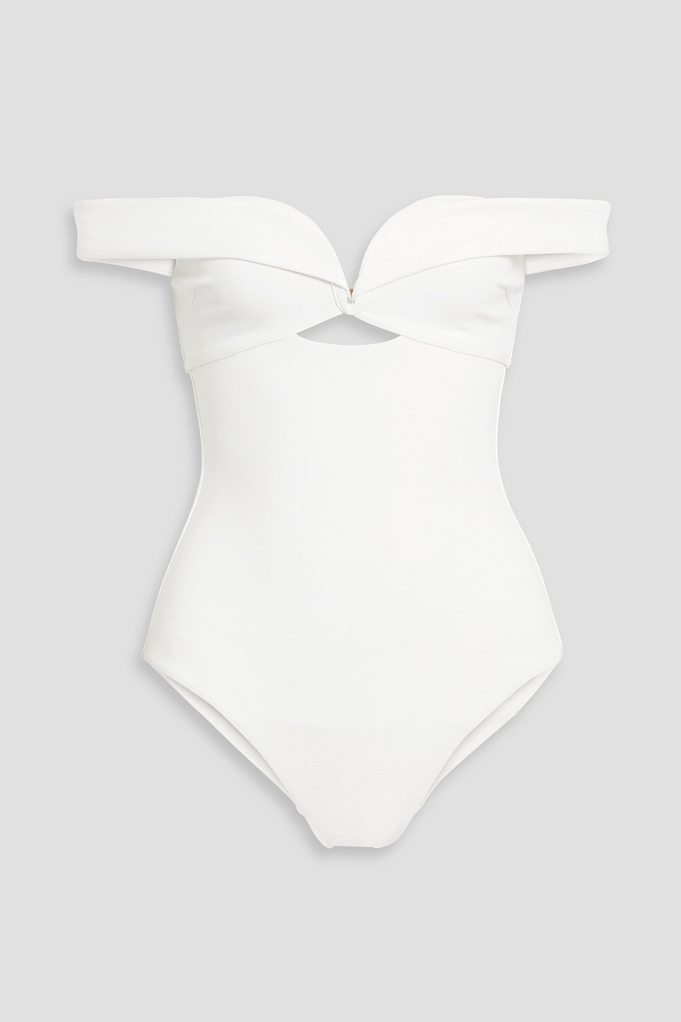 Shop Zimmermann Cutout Swimsuit In White