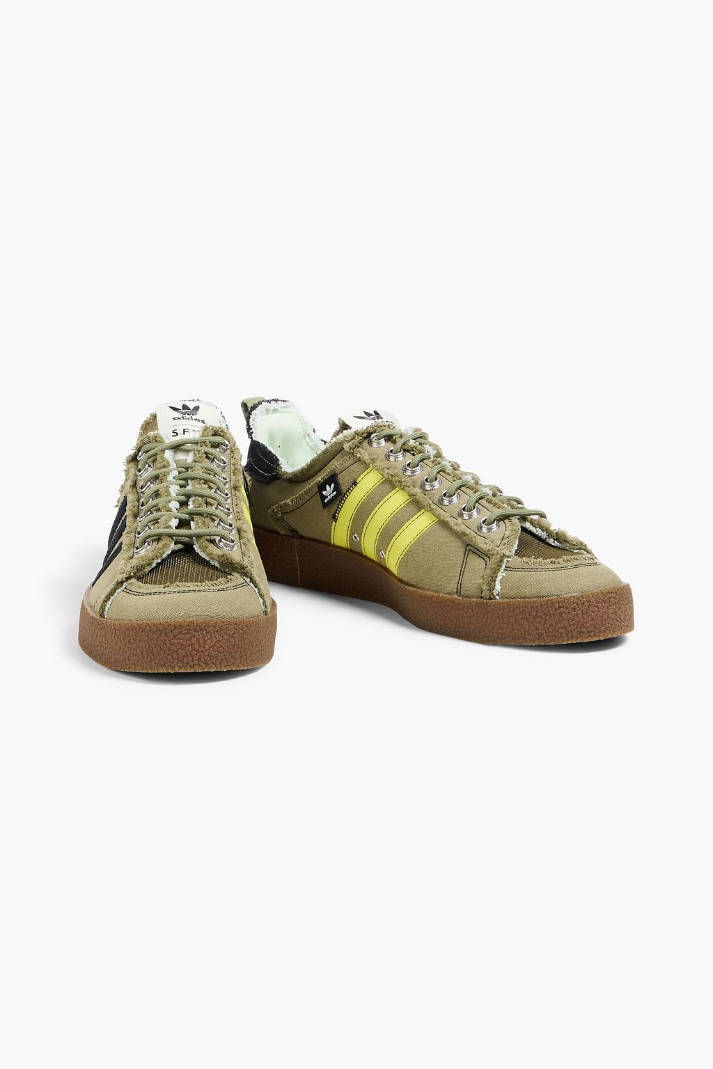 ADIDAS ORIGINALS X SONG FOR THE MUTE Campus 80s canvas and mesh sneakers