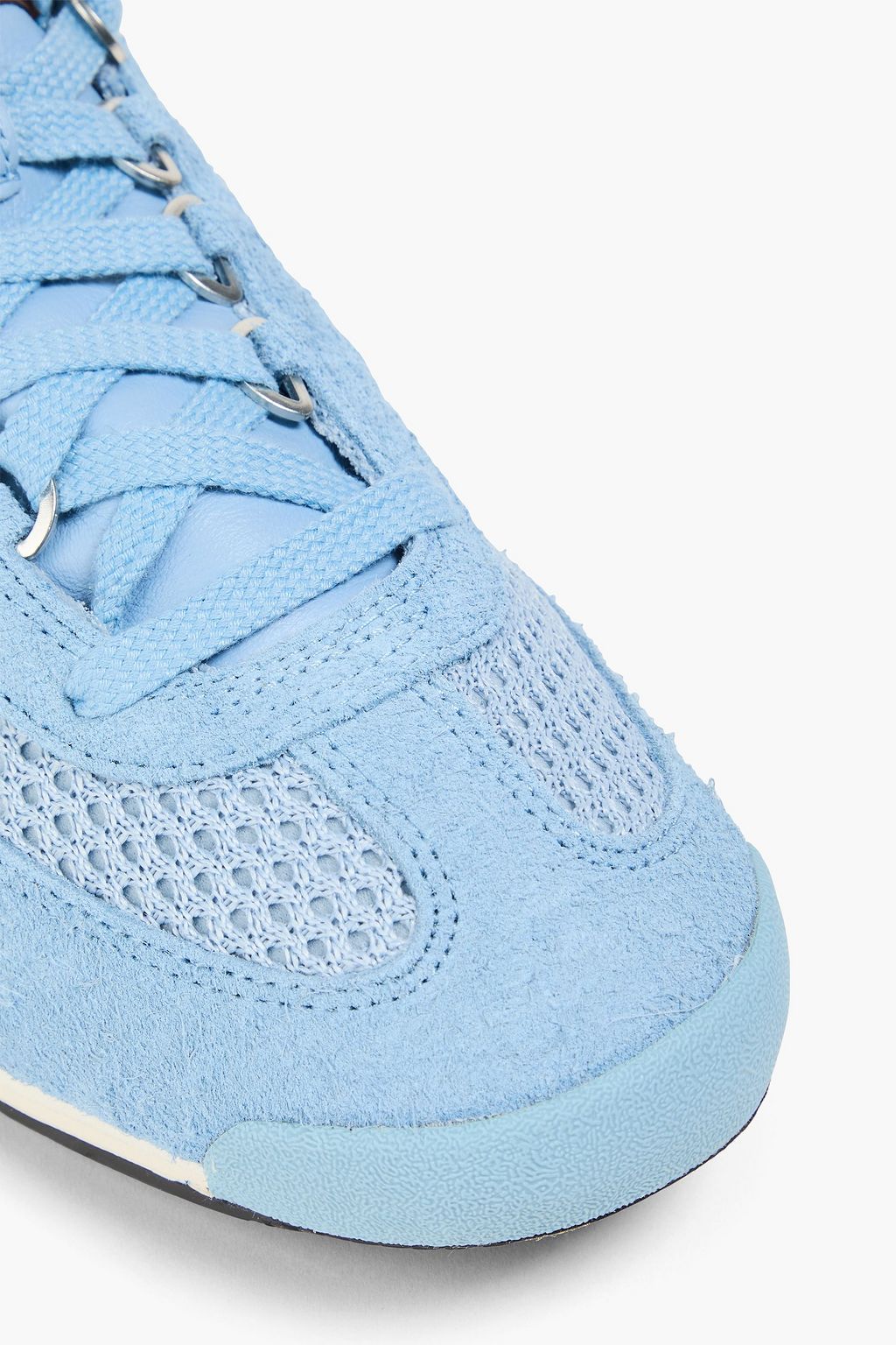 ADIDAS ORIGINALS BY WALES BONNER حذاء سنيكرز بتصميم مخطط من الشبك والجلد السويدي