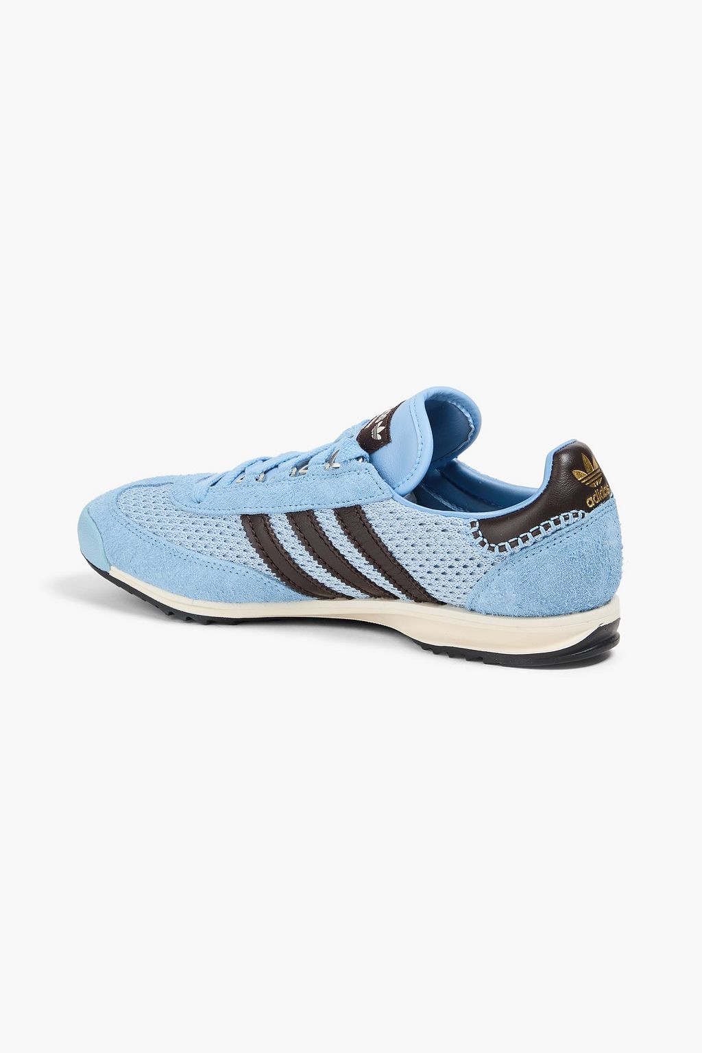 ADIDAS ORIGINALS BY WALES BONNER حذاء سنيكرز بتصميم مخطط من الشبك والجلد السويدي