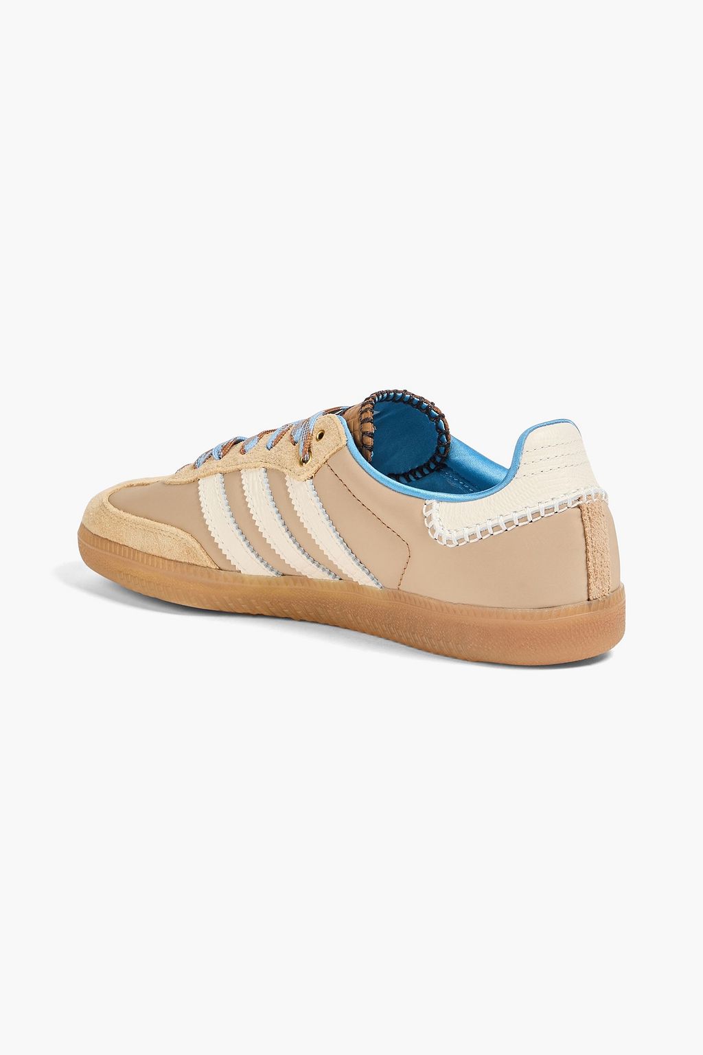 ADIDAS ORIGINALS BY WALES BONNER Samba shell, suede and snake-effect leather sneakers