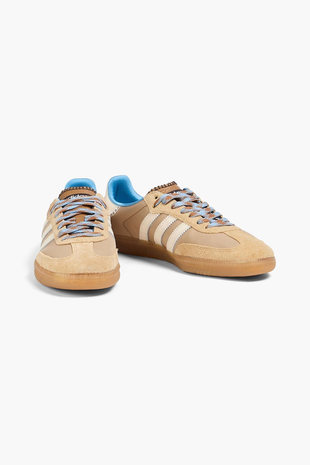 ADIDAS ORIGINALS BY WALES BONNER Samba shell, suede and snake-effect leather sneakers