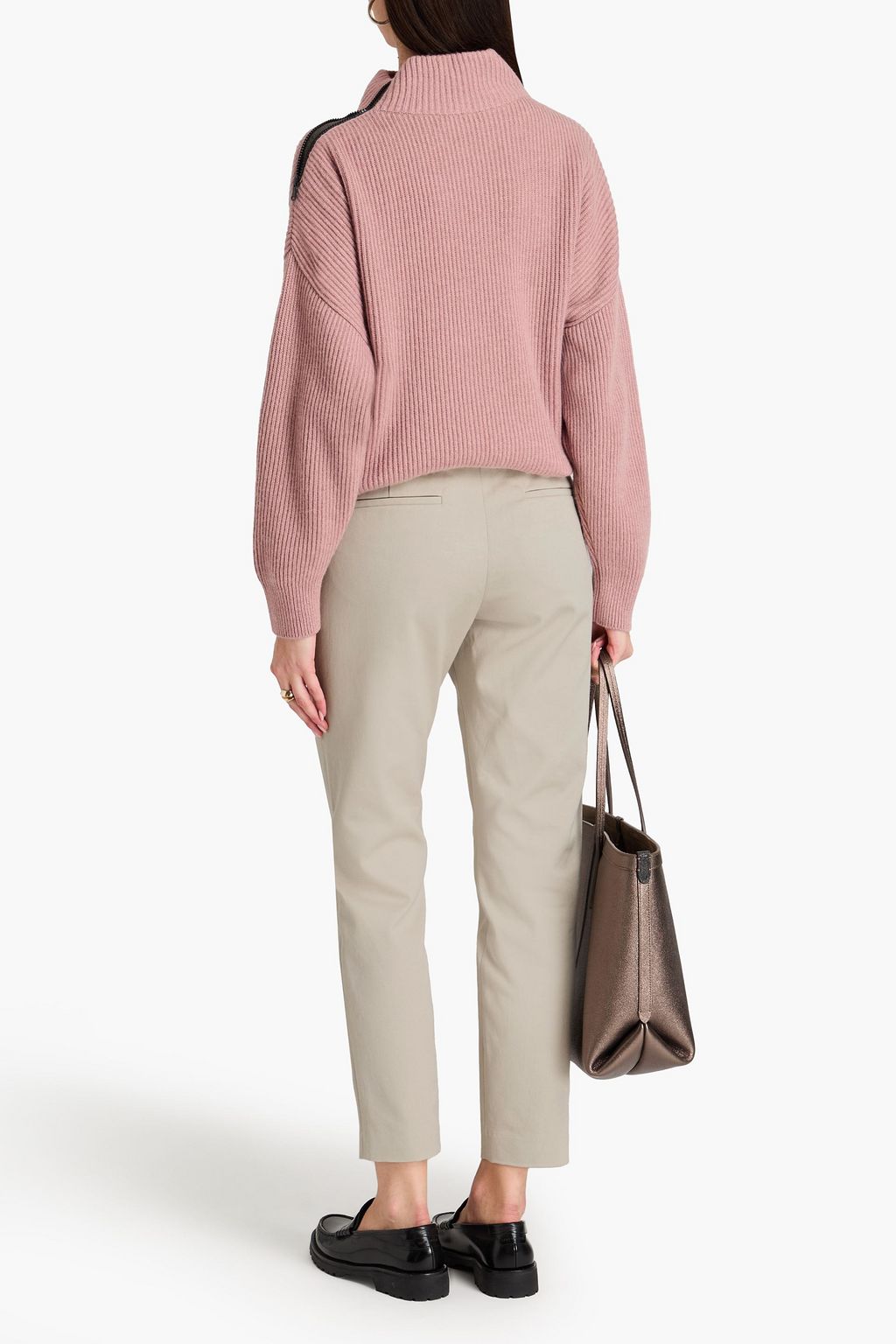 BRUNELLO CUCINELLI Hose mit schmalem Bein aus Twill aus einer Baumwollmischung