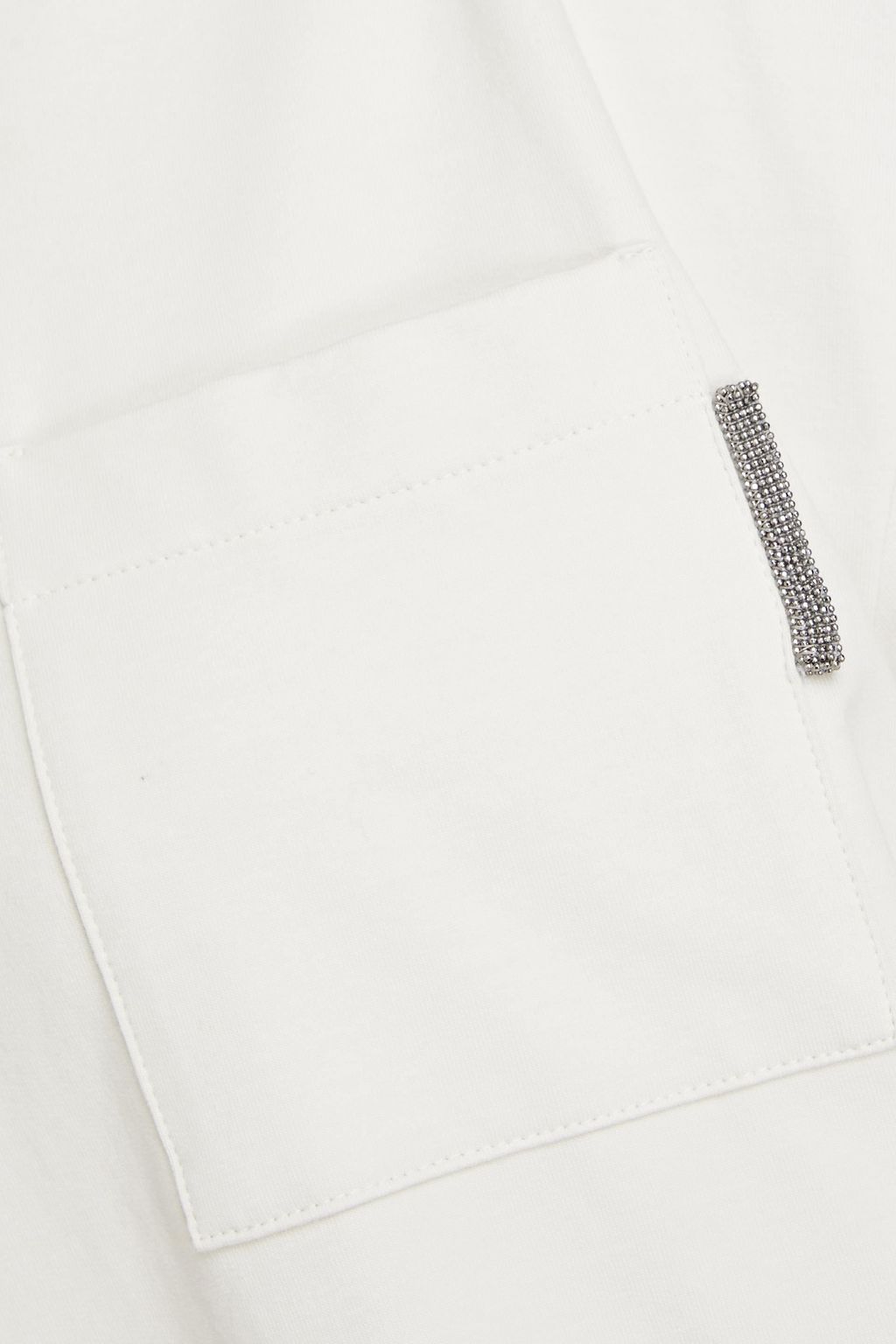 BRUNELLO CUCINELLI Kleid aus Jersey aus einer Baumwollmischung mit Zierperlen