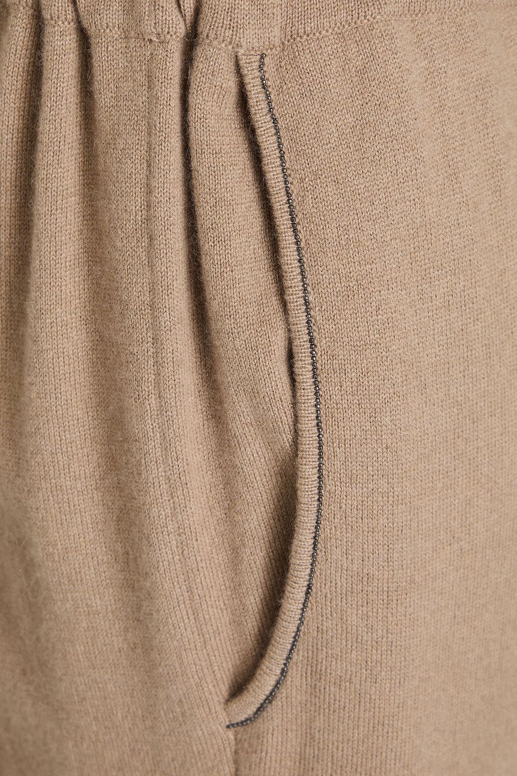 BRUNELLO CUCINELLI بنطال رياضي مصنوع من الكشمير ومزين بالخرز