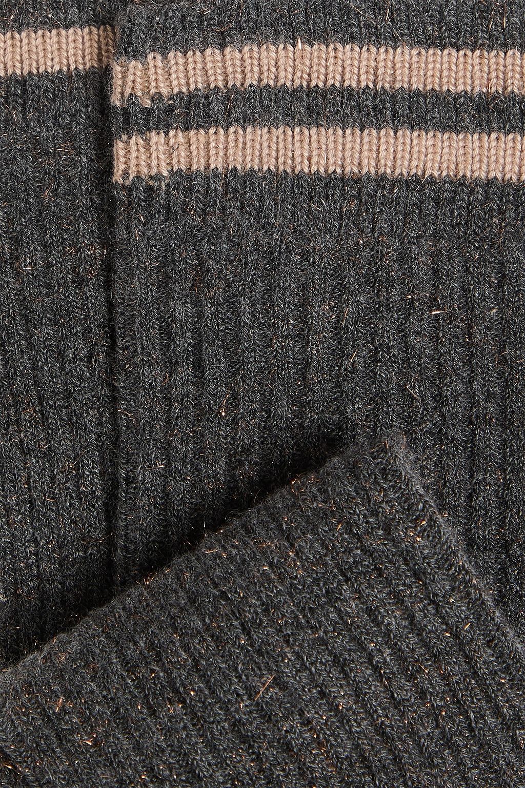 BRUNELLO CUCINELLI 리브 메탈릭 코튼 양말