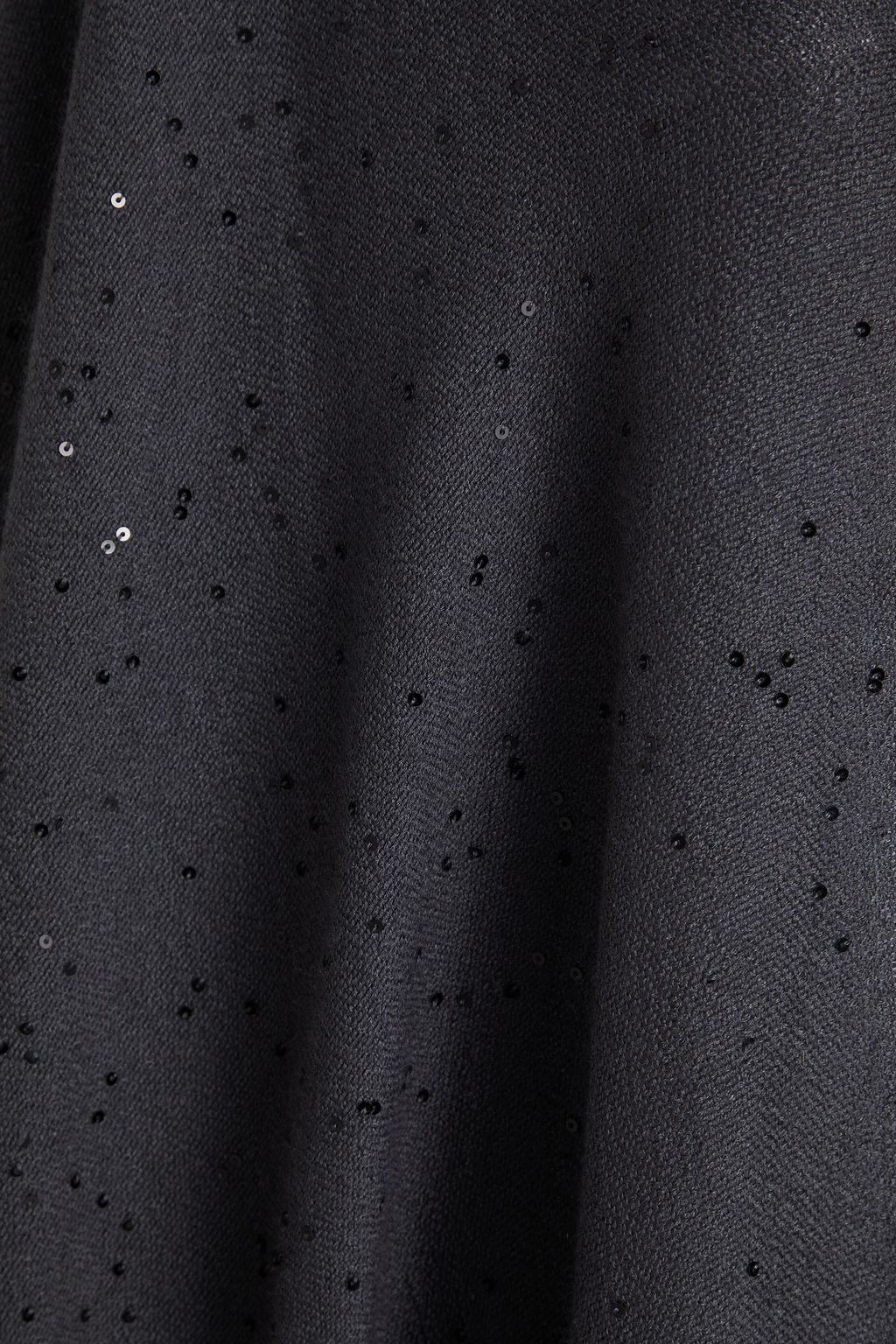 BRUNELLO CUCINELLI Sequin-embellished fringed cashmere and silk-blend wrap