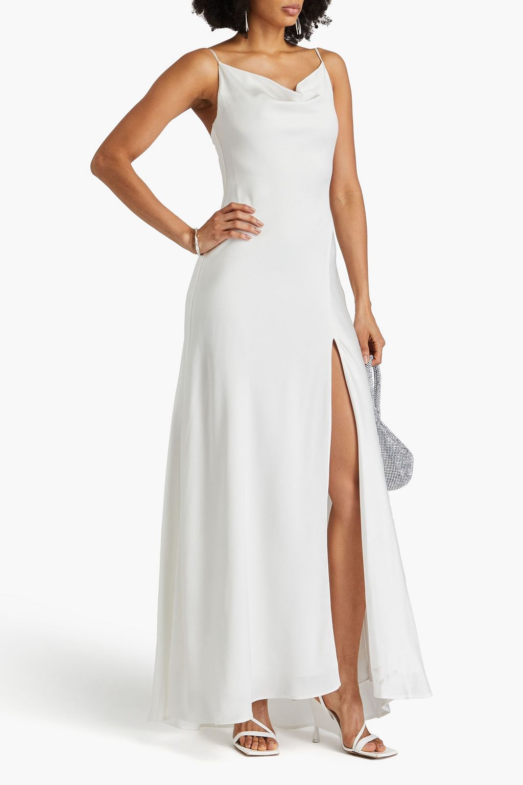 SIMKHAI Finley satin-crepe gown